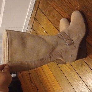 UGG suede wedge boots